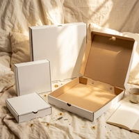 Boîte à pizza en carton kraft pliable pour livraison, en carton ondulé, pour commandes en gros, base robuste