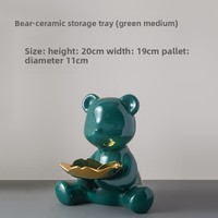 Ornements d'ours violents en céramique moderne de luxe Beihanmei, décoration de table écologique pour le salon, anniversaire