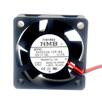 Nouveau ventilateur de refroidissement silencieux NMB 5V 24V 48V DC 12V 0.26A AC EC 4020 40X40X20MM 4CM pour onduleur et serveur, trois fils, 04020VA-12Q-AB