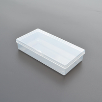 Rectangle PP boîte en plastique avec couvercle à charnière
