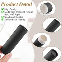 Tube en carton robuste personnalisé, vierge et non imprimé, pour baume à lèvres, avec structure de remplissage par le bas pour le remplissage DIY de baume à lèvres
