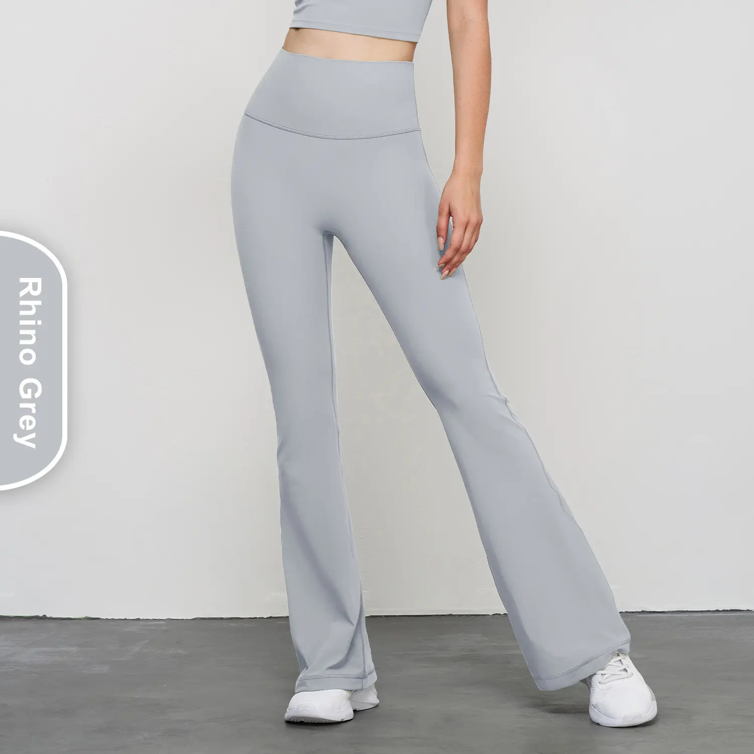 Leggings sportivi personalizzati da donna ad alta elasticità senza linea T Casual pantaloni da Yoga svasati