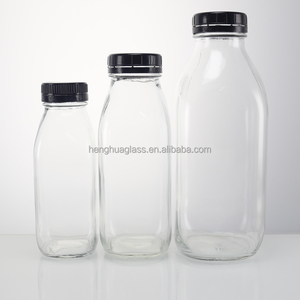 Chất lượng cao 3oz 10oz 11oz 16oz 32oz Flint kính chai nước giải khát với nhựa giả mạo nắp bằng chứng cho sữa nước giải khát - Product Image 2