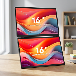Monitor Portátil Dual de 16 Pulgadas FHD, Extensor de Pantalla Dual Plegable, Múltiples Modos, Satisface Diversas Necesidades de Aplicación - Product Image 1