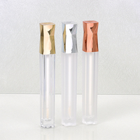Longue garniture fard à paupières brillant à lèvres liquide rouge à lèvres Tube Triangle Premium clair lèvre glaçure Tube 5ml logo personnalisable