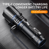 Lampe de poche LED de travail rechargeable par USB R1-G étanche 36W corps de lampe en alliage d'aluminium à personnalisation rapide