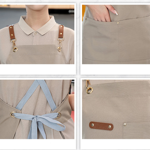 Biểu Tượng Tùy Chỉnh Vải Đầu Bếp Bồi Bàn Unisex Đồng Phục Nấu Ăn Nhà Bếp Thanh Tạp Dề Làm Việc Dài Thương Mại Cafe Nhà Hàng Tạp Dề - Product Image 4