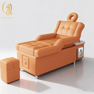 سرير شامبو وتدليك كهربائي فاخر وعصري قابل للتخصيص، مزود بحوض سبا للرأس وحمام للقدمين ومسند ظهر قابل للرفع والإمالة - Product Image 1