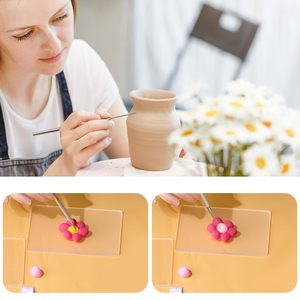 Herramientas de Acrílico para Cerámica, Juego de 5 Cortadores de Arcilla Flexibles con Rodillo de Acrílico, Suministros de Modelado de Alta Calidad para Joyería - Product Image 6