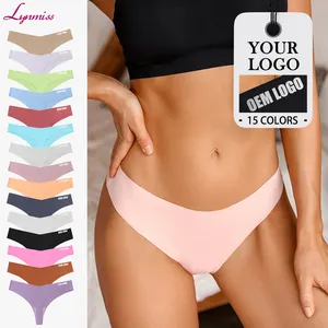 Bragas bajas personalizadas para hombres y mujeres, lencería sexy abierta sin costuras, microtanga, bikini, ropa interior