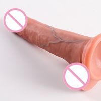 Nouvel Arrivage Marque privée Ventouse en silicone souple Poussée Gros énorme gode masculin Pennis Fournisseurs de jouets sexuels pour adultes pour filles