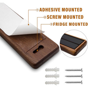 Support mural magnétique en bois naturel TOALLWIN pour couteaux, bande de rangement de cuisine pour restaurants et hôtels - Product Image 5
