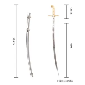 Espada del Comandante del Cuerpo de Marines de los Estados Unidos, Estilo Europeo Occidental, Chapada en Oro, Tallada, Graduación, Guardia de Honor, Acero Inoxidable, Personalizada - Product Image 3