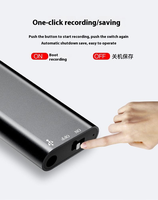 Enregistreur vocal numérique portable de haute qualité Q2, format WAV, alliage de zinc durable, USB, temps d'enregistrement de 500 minutes, capacité de 4 Go à 64 Go, noir