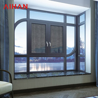 Ventanas Fijas de Aluminio con Doble Acristalamiento, Diseño Moderno Personalizado para Hoteles y Villas, con Malla Horizontal, Certificación Energy Star, Aislamiento Térmico