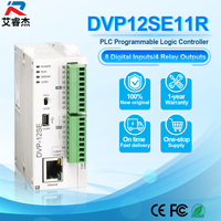 Nouveau contrôleur logique programmable (PLC) DVP12SE11R original, DVP12SE11T, 8 entrées numériques, 4 sorties relais, 24VDC, interface Ethernet