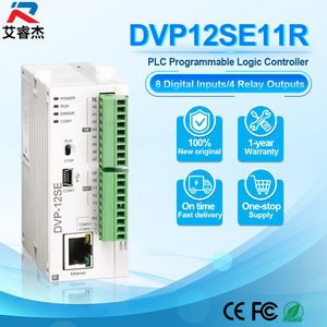 Nuevo Controlador Lógico Programable (PLC) DVP12SE11R Original, DVP12SE11T, 8 Entradas Digitales, 4 Salidas de Relé, 24VDC, Interfaz Ethernet - Product Image 1