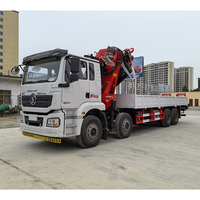 Camion-grue à flèche pliante Shacman Delong 16 tonnes 8x4 pour levage en ingénierie