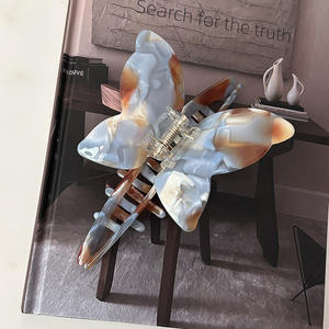 Pinza de Pelo Francesa Retro, Diseño Simple de Acetato de Alta Calidad, Estilo Europeo Americano, Pinza de Pelo con Forma de Mariposa - Product Image 5