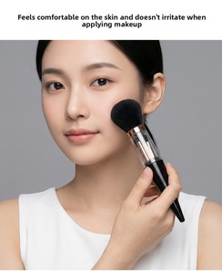 Ensemble de pinceaux de maquillage avec logo personnalisé, pinceaux pour le visage, les yeux, le fond de teint, le contour, le surligneur, la poudre, le blush, kit de pinceaux cosmétiques professionnels pour un usage quotidien - Product Image 5