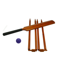 Jeu de cricket en bois robuste et résistant aux chutes pour l'intérieur et l'extérieur, jeu de cricket pour les parents et les enfants