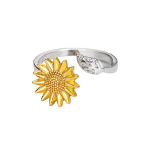 Nouvelle bague <span class=keywords><strong>anti</strong></span>-<span class=keywords><strong>stress</strong></span> et <span class=keywords><strong>anti</strong></span>-anxiété pour femme, en acier inoxydable plaqué or, motif géométrique rotatif, style européen et américain, très tendance - Product Image 5