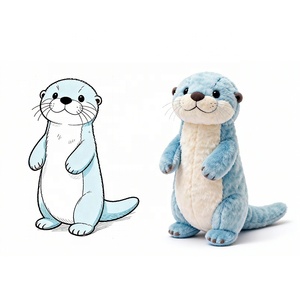 Mini Peluche de Nutria Azul Durmiendo y Roncando, Juguete de Peluche de Koala Relajante para Niños, Ursinho Que <span class=keywords><strong>Respira</strong></span>, Peluche de Nutria que <span class=keywords><strong>Respira</strong></span> para Adultos - Product Image 2