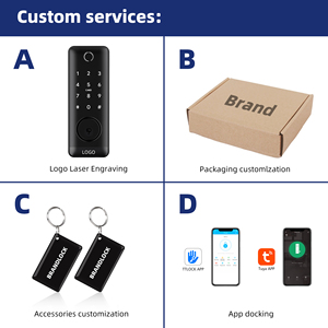 Khóa An Ninh Điện Tử Thông Minh Kỹ Thuật Số, Khóa Cửa Chốt Cửa Thông Minh Bằng Vân Tay Có WiFi Tuya - Product Image 5