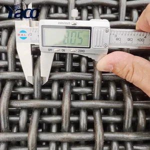 8mm 34 heavy industrial 65mn mild steel mill closed edge vibrating crimped wire mesh aggregate filter mining screen