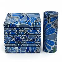 Tissu Batik Africain de Haute Qualité en Stock, Tissu Batik Imprimé Nigérian, Tissu Popeline 100% Coton Ciré pour Tenues de Cérémonie Traditionnelles