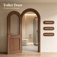 Portes en verre arquées en rotin avec peinture composite imperméable pour Villa, Appartement, Hôtel, Chambre, Bureau, Design d'Intérieur