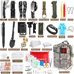 Kit d'outils de survie multifonctionnel portable avec équipement de premiers secours pour le camping en plein air, la randonnée, les situations d'urgence, imperméable, camouflage ACU - Product Image 5