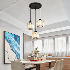<span class=keywords><strong>Lustre</strong></span> LED de luxe en cristal K9, 3 têtes, doré, hauteur réglable, blanc chaud, style nordique moderne, <span class=keywords><strong>pour</strong></span> salle à manger et restaurant - Product Image 5