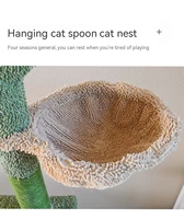 Casa para Gatos Moderna y Ecológica de Lujo con Forma de Cactus, con Poste Rascador y Nido Acogedor para Gatos Grandes, Espaciosa de 4 Niveles para Interiores