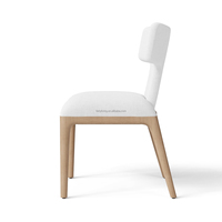 Table à manger ronde en chêne massif FERLY, 4 places, style moderne minimaliste, pour intérieur, maison, hôtel, villa, restaurant