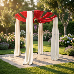 Soporte de tubos redondos con diseño de marco de aluminio para telón de fondo, kit para bodas en oferta - Product Image 1