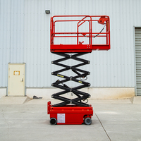 Plateforme élévatrice à ciseaux automotrice de 4 à 12 m, capacité de charge de 320 kg, plateforme extensible de 0,9 m, pneus non-marquants, plateforme de travail en hauteur intérieure