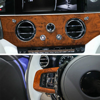 Pegatina Decorativa para Interiores de Automóviles de 0.3*50m, Película de Grano de Madera Simulada con Efecto Ojo de Pájaro, Superficie Brillante y Gruesa, Calcomanía para Modificación de Interiores de Automóviles