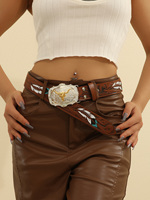 Ceintures de cow-boy occidentales pour hommes et femmes Boucle rétro mode Taurus motif 3D hommes et femmes accessoires personnalisés