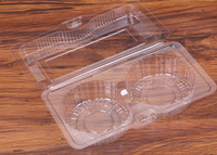 Boîtes à clapet personnalisées jetables en plastique transparent pour gâteaux congelés/tartes aux œufs, emballages pour tartes aux œufs