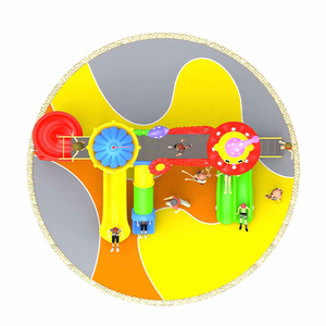 Équipement de parc d'attractions <span class=keywords><strong>pour</strong></span> enfants, combinaison de toboggan en plastique et en acier, jeux <span class=keywords><strong>pour</strong></span> enfants, ensembles de jeux, aire de jeux extérieure - Product Image 3