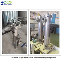 Filtre à sac unique haute pression 1,6 Mpa en acier inoxydable 304 316 pour la filtration industrielle de produits chimiques, acides, lubrifiants et liquides de parfum