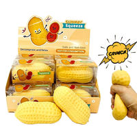 Jouet à presser cacahuète croustillant à rebond lent, vente en gros, pour soulagement du stress et relaxation, petite promotion de jouets
