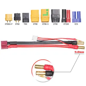 Conector de cargador de batería de ion de litio, Cable de silicona de alta hebra, XT30, XT60, XT90, para Dron RC LiPo, batería FPV, OEM Amass