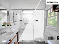 Film intelligent PDLC pour la maison connectée, film de confidentialité commutable pour salle de bain, cloison de douche, porte en verre intelligente avec films décoratifs