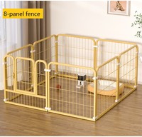 Clôture modulaire en fer pour animaux de compagnie, enclos pour chien, barrière intérieure réglable avec boutons-pression, pour chiens de petite, moyenne et grande taille, usage domestique