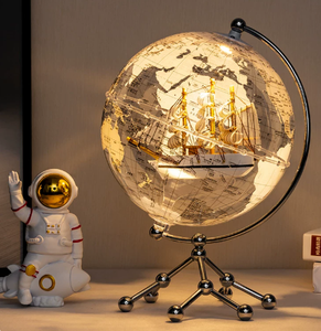 Nuevo Globo Terráqueo de Lujo con Forma de <span class=keywords><strong>Velero</strong></span>, Modelo Mejorado, con Iluminación, Adorno de Regalo - Product Image 2