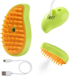 Nouvelle brosse à poils pour animaux de compagnie en silicone multifonctionnelle 2024 avec vaporisateur massant pour le toilettage des chats et des chiens, écologique - Product Image 2