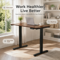 Bureau électrique assis-debout 120x60cm avec contrôleur numérique et 3 préréglages de mémoire pour bureau à domicile