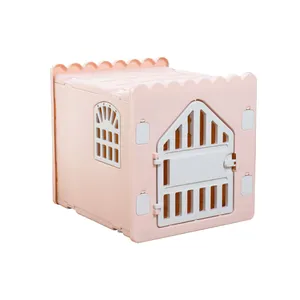 Wholesale Eco-friendly folding breathable plastic pet cat house small pets durable puppy house easy to install for cheap sale